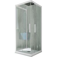 Parois douche 3 côtés 70x100 coulisse Blanc Matt Kolors Trio