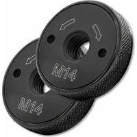 OMNIVOR - Lot de 2 Écrous Serrage Rapide M14 pour Meuleuse - Sans Clé - Compatibles 115/125 mm