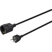 Sygonix SY-4872640 Strom Verlängerungskabel 16 A Schwarz 10.00 m H05VV-F 3G 1,5 mm²
