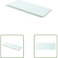The Living Store Panneaux d'étagère 2 pcs Verre Transparent 60x20 cm - Etagere Murale - Étagère Transparente - Étagère Verre Trempé - Décoration Murale - Rangement Mural
