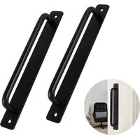 AMXCNOY 2-teiliges Türgriffset, robuster Schiebetürgriff aus schwarzer Aluminiumlegierung für den Innen- und Außenbereich, geeignet für Scheunentüren, Kleiderschränke, Schränke, Schlafzimmertüren, ink