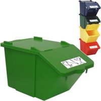Conteneur de tri sélectif à deux étages - vert 45L