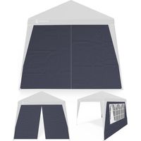 Casaria 2x Parois latérales pour tonnelle pavillon avec fenêtre Matériau hydrofuge - Couleur au choix Anthracite