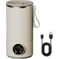 Mug électrique chauffant et mélangeur à café rechargeable – Contrôle intelligent de la température – Autonomie 4 à 6 heures – Chargement USB-C