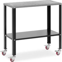 Table de soudage de montage mobile avec étagère jusqu'à 544kg, 91x46cm