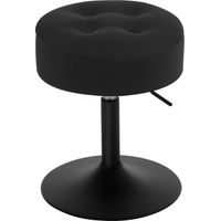 WOLTU 2x Height Adjustable 360°Rotatable Padded Swivel Comfortable Upholstered Seating with Storage, Dark Grey