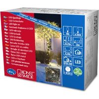 Konstsmide 3610-110 / Catena di luci Micro LED / 40 diodi Bianco Caldi / 24V trasformatore da Esterno/Cavo Nero