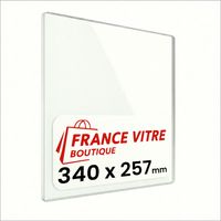 CHARNWOOD - modèle : c-five - 340 x 257 x 4 mm - Vitre de cheminée pour insert et poêle à bois - verre de rechange - jusqu'à 800°C