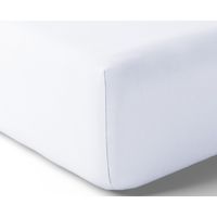 Drap housse en 100% coton Blanc 140x190 cm