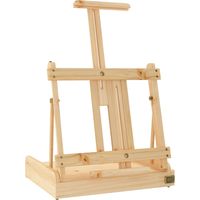 Chevalet de table avec tiroir 41,5x37x12 cm bois massif de pin