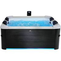SPA rigide OSLO MSPA 6 personnes gris. 4 coussins. bâche incluse. hydromassages système