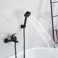 Robinet de salle de bain robinet de douche robinet de bain robinet baignoire robinet baignoires avec douche à main systèmes de douche mitigeur mitigeur pour salle de bain douche noir