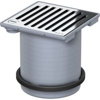 ACO Attacco Passavant 149x149 K3/ ABS/ antiscivolo/Griglia V2A/ bloccabile, 5141.71.33