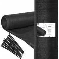 RETE OMBREGGIANTE MASCHERANTE 90% 1,5x50m PER RECINZIONE + FASCE 200 pezzi UV