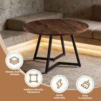 11011075cm MDF top table with metal leg dining table