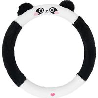 Housse de volant en peluche Panda, housse de volant universelle 15 pouces (38 cm), protection de volant, housse de volant, housse de volant en peluche