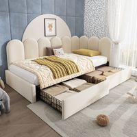 Bett Stauraumbett 90x190 mit Schubladen Samt HAVRYA