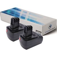 Lot de 2 batteries pour Metabo ULA9.6-18 lampe universelle 3300mAh 14.4V
