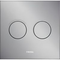 LUGA WISA XS pannello di controllo pneumatico per WC a incasso, a due tocchi, cromo opaco