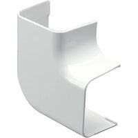 First Plast – Coude plat 90° pour goulotte électrique 80 x 60 mm – Blanc – Finition propre et esthétique – Pour virages à angle droit