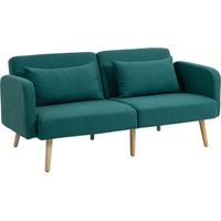 Canapé convertible 3 places MEHRY vert turquoise