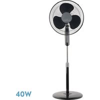 Fan de Fuß etesio schwarz 3 Geschwindigkeit 40w oszillierende 3 Flügel weiß regx43x40 cm