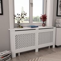 Cache-radiateur Blanc 172x19x81,5 cm MDF - The Living Store