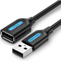 Cable Alargador USB 2.0 Vention CBIBG/ USB Macho - USB Hembra/ 480Mbps/ 1.5m/ Negro