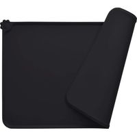 Hunde-Futtermatte, FDA-konforme Silikon-Futtermatte für Katzen, wasserdicht und rutschfest, schwarz, 47 x 30 cm