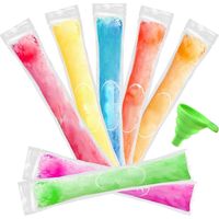 Lot de 100 sachets à glace, adaptés aux enfants et aux adultes, sachets réfrigérants jetables avec entonnoirs, sac de congélation gratuit avec fermeture éclair inclus.