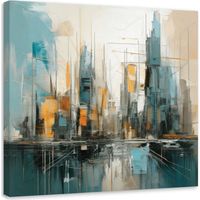 Wandbild für das Schlafzimmer Architektur Stadt Minimalismus 50x50 cm