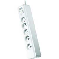 Bloc parafoudre 5 prises 2P+T 2300W – Protection contre surtensions – Câble 1,83m pour installation facile – Blanc – APC