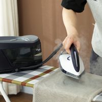 Station de repassage vapeur 2800 W, 100 g/min, fonction ECO, semelle céramique double couche, anticalcaire, réservoir amovible 2 L, bleu