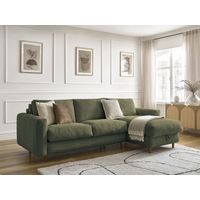 BOBOCHIC - Canapé d'angle réversible convertible NOUVEAU COCOONE ouverture express tissu bouclette Réversible 140x200 Vert