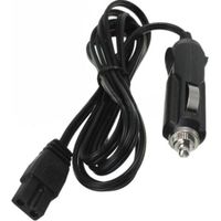 12 V DC pour refroidisseur de voiture, mini réfrigérateur, cigarette, cable d'alimentation de 2 m, cable d'extension pour allume-cigare fusionné (noir)