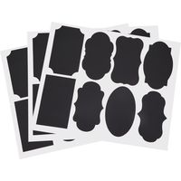 Kitchen Storage Labels Vinyl Chalkboard Stickers Set 88Pcs with Ink Pen PVC Blackboard Tags