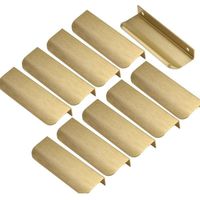 10pcs poignée de meuble Invisible Poignée d'armoire dorée Distance des trous 96mm Poignée Invisible -Poignée de meuble poignée de porte entraxe
