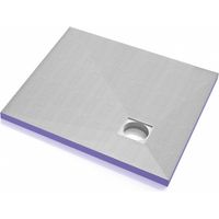 Jackon Insulation – Receveur de douche à carreler 90X90 SV – Siphon vertical avec grille inox – Pente préformée pour installation facile – Épaisseur 40 mm