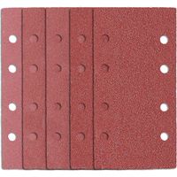 50 rechteckige Schleifblätter für Schleifmaschinen, 185 x 93 mm, 8 Löcher, Delta-Schleifblätter, Körnung 40, 60, 80, 120, 180, Aluminiumoxid, zum Schleifen/Polieren mit Bosch Delta-Schleifmaschinen