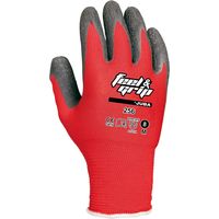 H256/8 GUANTE POLIESTER PALMA RECUBIERTA DE LATEX RUGOSO ROJO/NEGRO CON CARTONCILLO - JUBA