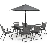 Set Arredo Giardino BIZZOTTO POMPEI Tavolo + 6 Sedie + Ombrellone