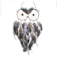 Attrape-rêves décoration hibou artisanal - Décoration intérieure bohème et symbolique