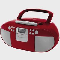 Boombox CD/MP3 Player with DAB+/FM Radio, USB, Red