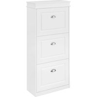 Sobuy – Meuble à chaussures 3 abattants FSR94W – Dimensions L53 x P24 x H117 cm – Effet bois FSC – Pour espaces étroits et rangement optimisé