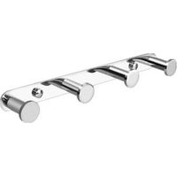 4 ganci portasciugamani, ganci portasciugamani, gancio da parete, appendiabiti, portasciugamani, gancio da bagno a parete in acciaio inox cromato, ganci per bagno e cucina