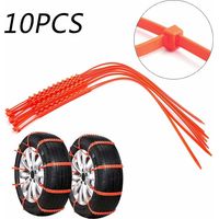 Chaîne de Pneu de Neige Ceinture Anti-dérapante pour Camion de Voiture SUV chaîne de Pneu d'urgence pour la Conduite en Hiver 10pcs