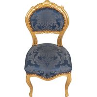 Chaise de cuisine en bois Chaise à manger 92x45x45 cm Chaise rembourrée Fauteuil baroque or Fauteuil Louis XVI Style français
