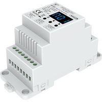 Dimmer DALI LED 4 Canali 12-48V DA4-D 5A per Canale Controller CV RGB RGBW CCT DT6 DT8 con Display Digitale e Montaggio DIN Rail