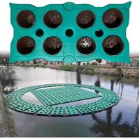 Grands paniers flottants pour la plantation de bassins, adaptés aux plantes aquatiques, aux bassins à poissons extérieurs et aux îles hydroponiques, 1 unité par paquet.