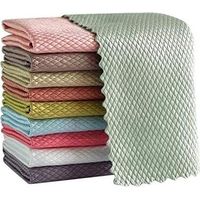 Chiffon de nettoyage de polissage en microfibre à écailles de poisson 10 pièces, chiffon de nettoyage en microfibre réutilisable pour verre et chiffon de polissage et chiffon de nettoyage à l'échelle